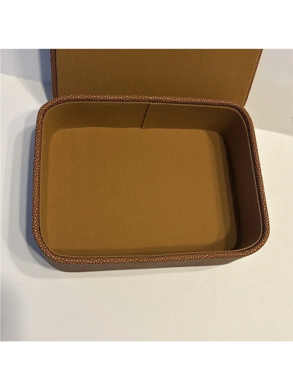 Threshold Lidded Brown Faux Leather Boc
